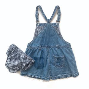 baby girl denim pinafore